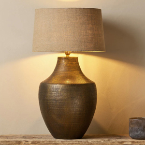 Nkuku Tanda Etched Statement Table Lamp Extra Large